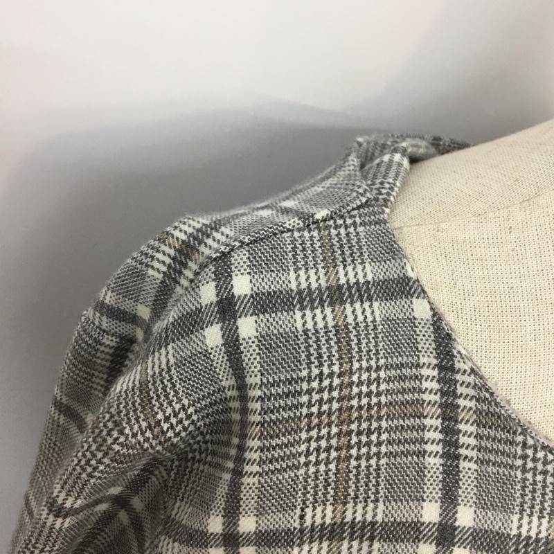 イェッカ ヴェッカ YECCA VECCA カットソー 長袖 FREE チェック アイボリー / アイボリー /  レディース USED 古着 中古 10064432