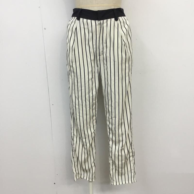 ハレ HARE ボトムス ボトムス S ストライプ 白 / ホワイト / X 紺 / ネイビー /  レディース USED 古着 中古 10064456