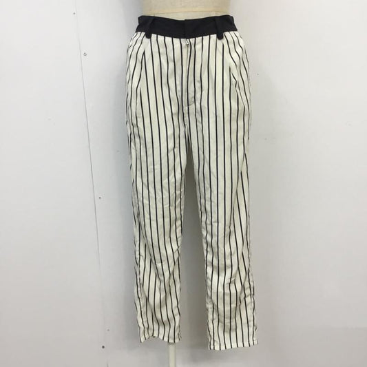 ハレ HARE ボトムス ボトムス S ストライプ 白 / ホワイト / X 紺 / ネイビー /  レディース USED 古着 中古 10064456