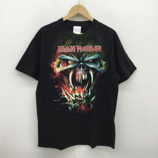 ユーズドクロージング used clothes Tシャツ 半袖 IRON MAIDEN アイアンメイデン The Final Frontier 2010 L プリント 黒 / ブラック /  メンズ USED 古着 中古 10064654