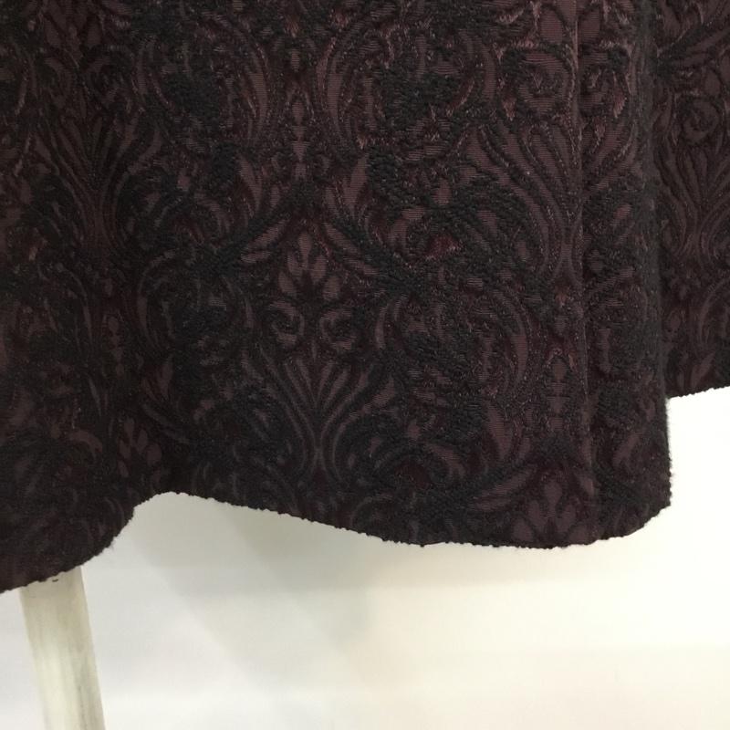 インディヴィ INDIVI ワンピース ミニスカート 38 無地 X 総柄 黒 / ブラック /  レディース USED 古着 中古 10064673