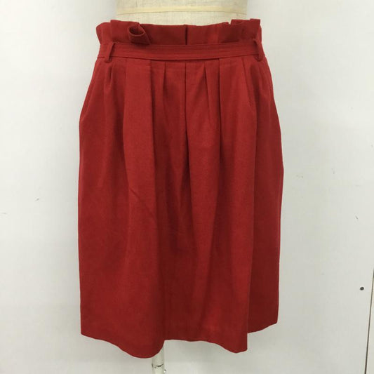 イネド INED スカート ミニスカート 無地 赤 / レッド /  レディース USED 古着 中古 10064684