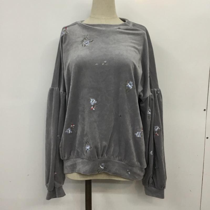 アリシアページボーイ alicia PAGEBOY カットソー 長袖 刺繍 FREE 刺繍 紫 / パープル /  レディース USED 古着 中古 10064691