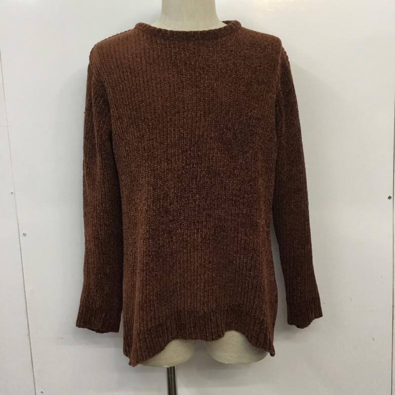 チャオパニック CIAOPANIC ニット、セーター 長袖 M 無地 茶 / ブラウン /  メンズ USED 古着 中古 10064796