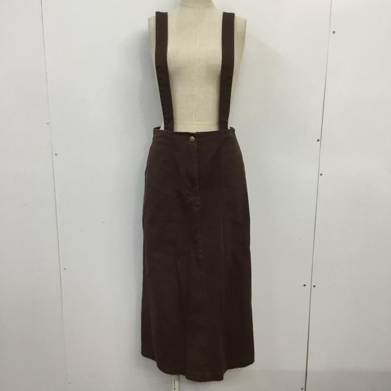 フリークスストア FREAK'S STORE スカート ひざ丈スカート FOL19SS006 FREEDOM スカートサロペット FREE 無地 茶 / ブラウン /  レディース USED 古着 中古 10064809