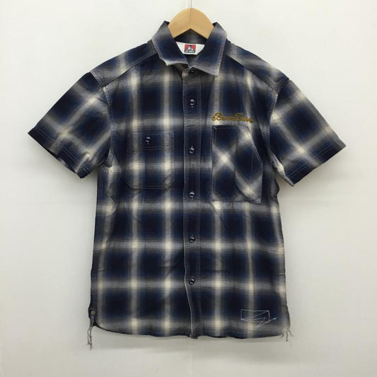 ベンデイビス BEN DAVIS シャツ、ブラウス 半袖 S チェック 青 / ブルー /  メンズ USED 古着 中古 10064880
