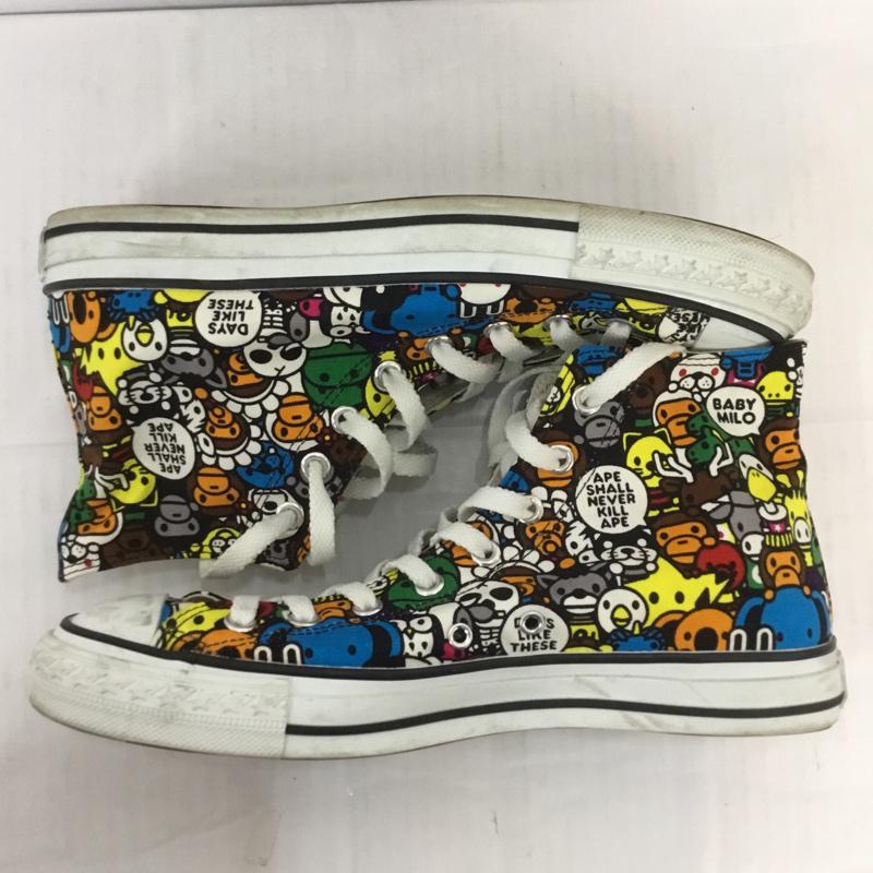 アベイシングエイプ A BATHING APE スニーカー スニーカー APE STA HI マイロ イラスト ハイカット 28cm 28.0cm 総柄 マルチカラー / マルチカラー /  メンズ USED 古着 中古 10064986