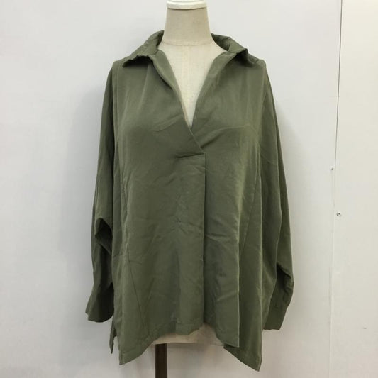 ローリーズファーム LOWRYS FARM シャツ、ブラウス 長袖 M 無地 カーキ / カーキ /  レディース USED 古着 中古 10065023
