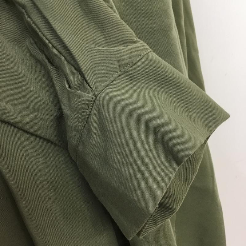 ローリーズファーム LOWRYS FARM シャツ、ブラウス 長袖 M 無地 カーキ / カーキ /  レディース USED 古着 中古 10065023