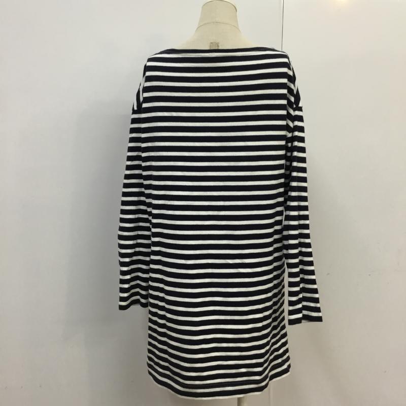 トミーヒルフィガー TOMMY HILFIGER ワンピース ひざ丈スカート M ボーダー柄 白 / ホワイト / X 紺 / ネイビー /  レディース USED 古着 中古 10065029