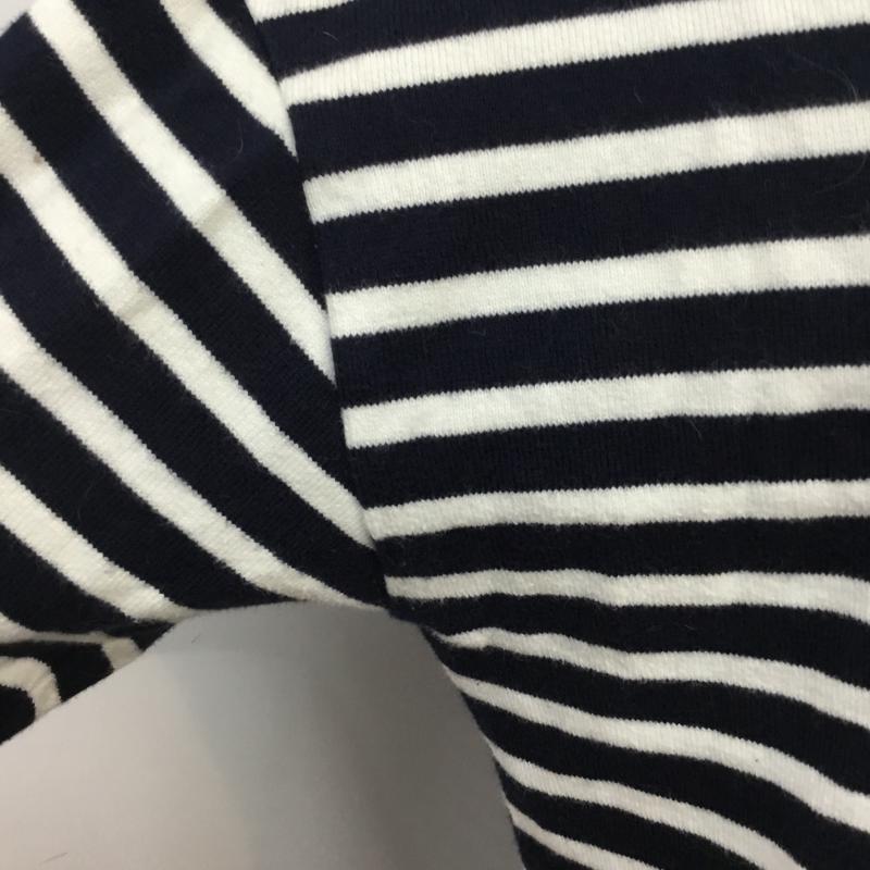 トミーヒルフィガー TOMMY HILFIGER ワンピース ひざ丈スカート M ボーダー柄 白 / ホワイト / X 紺 / ネイビー /  レディース USED 古着 中古 10065029