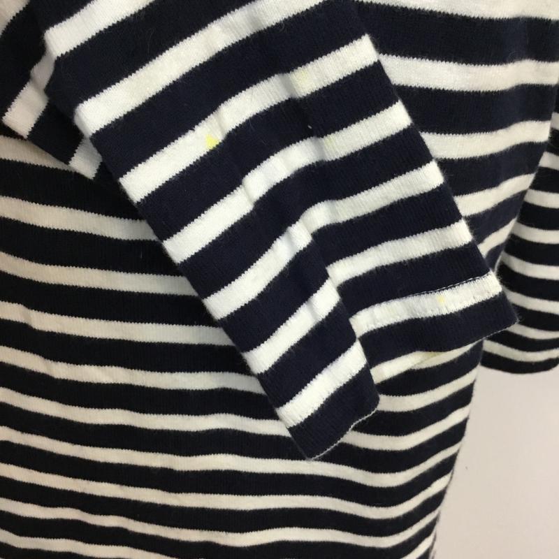 トミーヒルフィガー TOMMY HILFIGER ワンピース ひざ丈スカート M ボーダー柄 白 / ホワイト / X 紺 / ネイビー /  レディース USED 古着 中古 10065029
