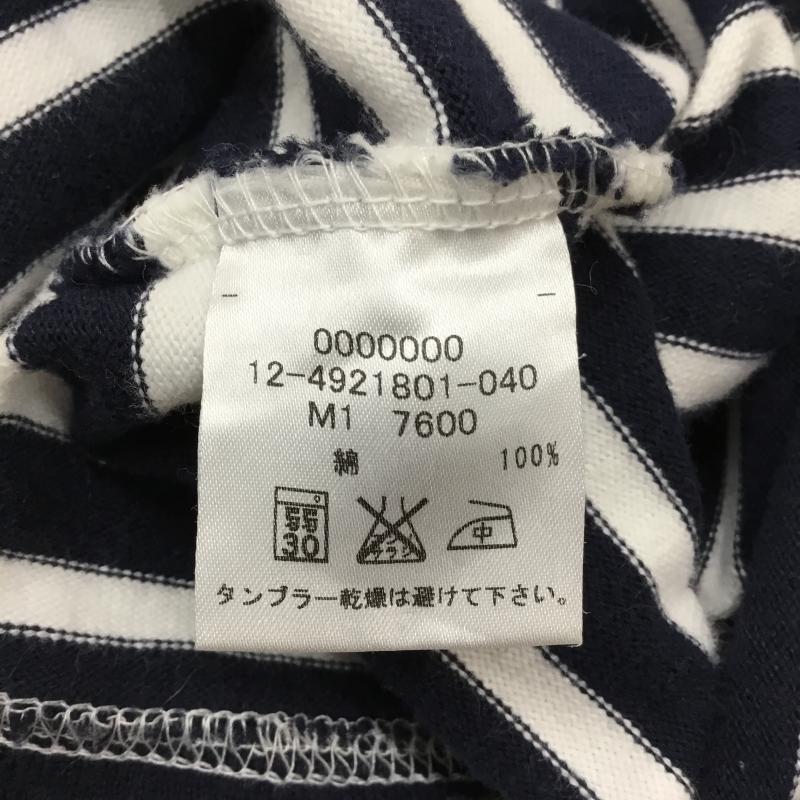 トミーヒルフィガー TOMMY HILFIGER ワンピース ひざ丈スカート M ボーダー柄 白 / ホワイト / X 紺 / ネイビー /  レディース USED 古着 中古 10065029