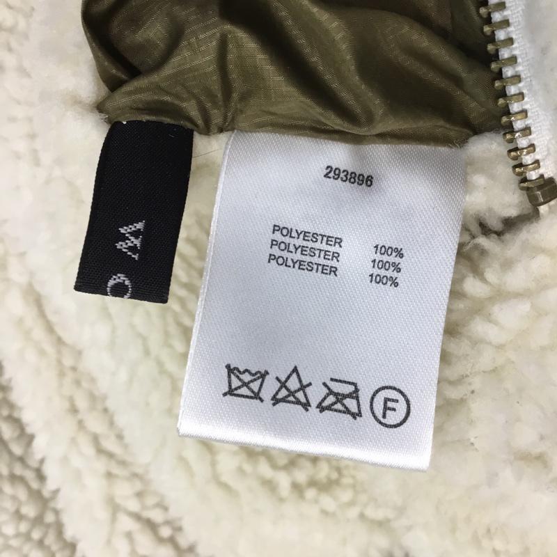 ダブルクローゼット w closet ジャケット、上着 ジャンパー、ブルゾン 293896 リバーシブルボアブルゾン ノーカラー 無地 カーキ / カーキ / X アイボリー / アイボリー /  レディース USED 古着 中古 10065031