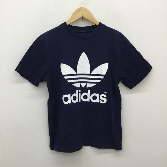 アディダスオリジナルス adidas originals Tシャツ 半袖 TREFOIL TEE S92520 M ロゴ、文字 紺 / ネイビー /  メンズ USED 古着 中古 10065032
