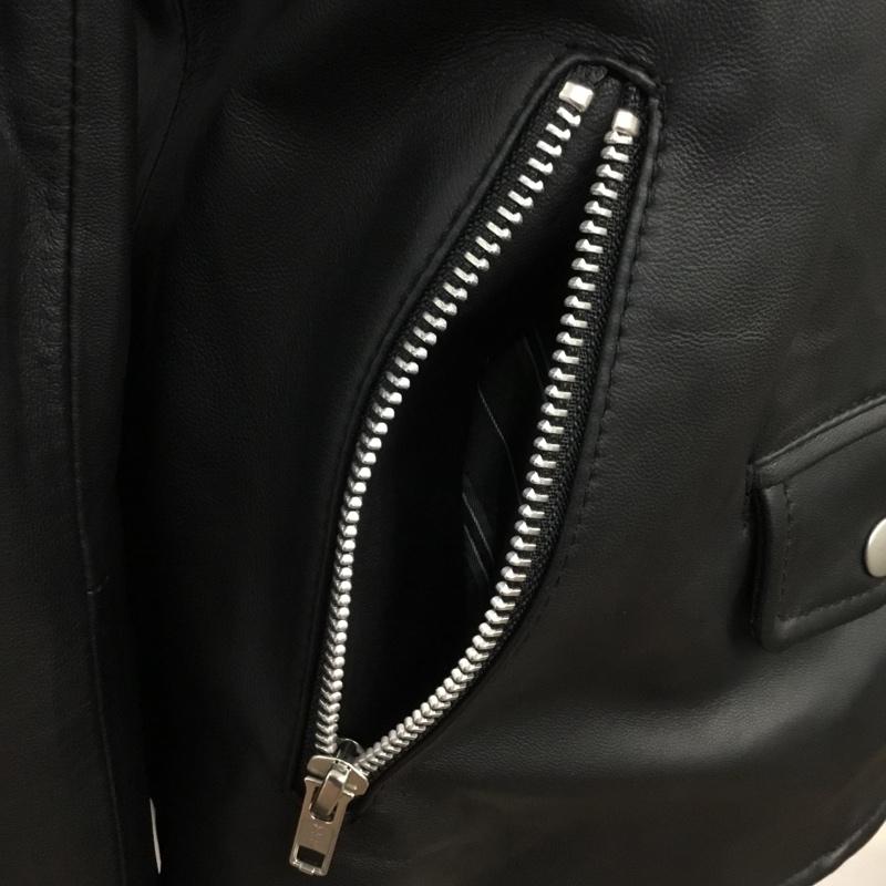 ディニテコリエ Dignite collier ジャケット、上着 ライダース MB-809000-38 ラムレザー 羊革 38 無地 黒 / ブラック /  レディース USED 古着 中古 10065034