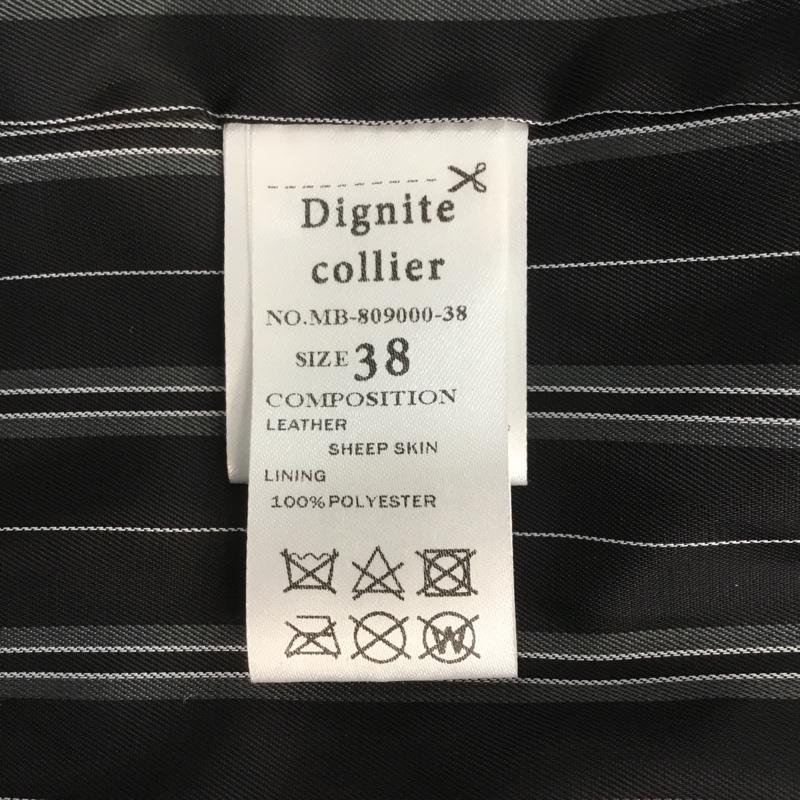 ディニテコリエ Dignite collier ジャケット、上着 ライダース MB-809000-38 ラムレザー 羊革 38 無地 黒 / ブラック /  レディース USED 古着 中古 10065034