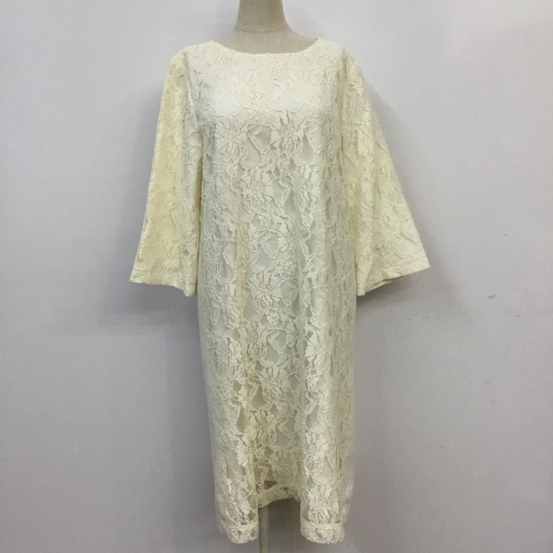 グローバルワーク GLOBAL WORK ワンピース ひざ丈スカート L 無地 白 / ホワイト /  レディース USED 古着 中古 10065037