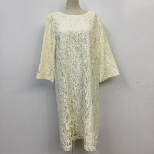 グローバルワーク GLOBAL WORK ワンピース ひざ丈スカート L 無地 白 / ホワイト /  レディース USED 古着 中古 10065037