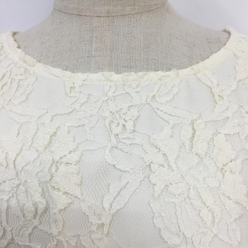 グローバルワーク GLOBAL WORK ワンピース ひざ丈スカート L 無地 白 / ホワイト /  レディース USED 古着 中古 10065037