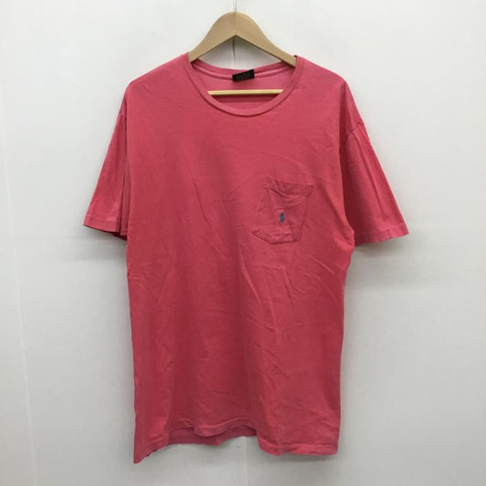 ポロラルフローレン POLO RALPH LAUREN Tシャツ 半袖 80's POLO COUNTRY M ロゴ、文字 桃 / ピンク /  メンズ USED 古着 中古 10065133
