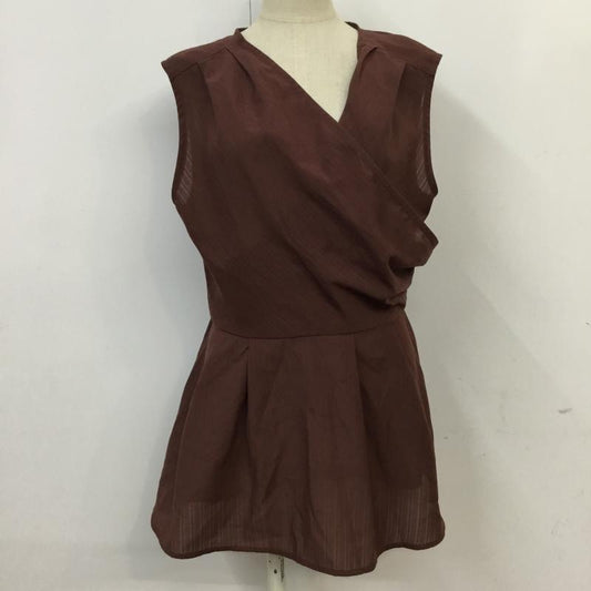 アズールバイマウジー AZUL BY MOUSSY タンクトップ タンクトップ 250CAH30-008F CACHE-COEUR BLOUSE S 無地 茶 / ブラウン /  レディース USED 古着 中古 10065140