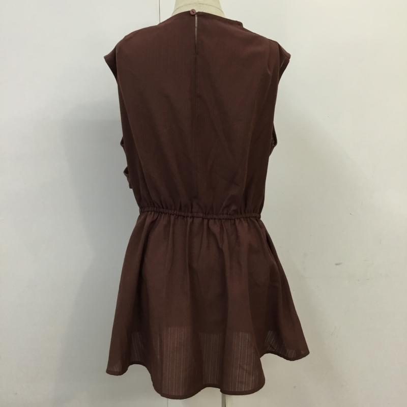 アズールバイマウジー AZUL BY MOUSSY タンクトップ タンクトップ 250CAH30-008F CACHE-COEUR BLOUSE S 無地 茶 / ブラウン /  レディース USED 古着 中古 10065140