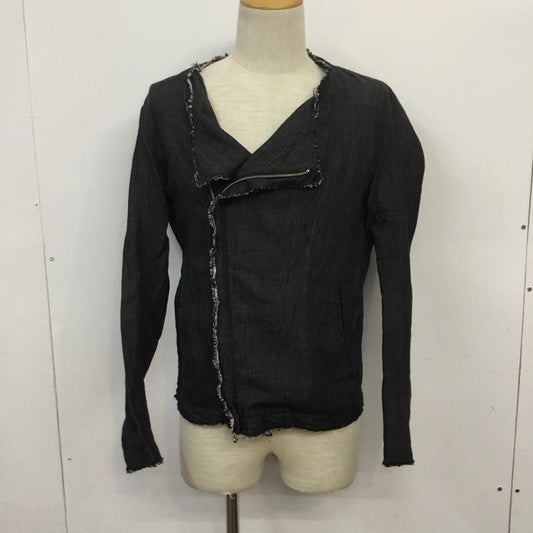 ウ゛ェンヌ Bennu ジャケット、上着 ジャケット、ブレザー 110540903 denim No-collar riders jacket デニム ライダース 44 無地 インディゴ / インディゴ /  メンズ USED 古着 中古 10065142