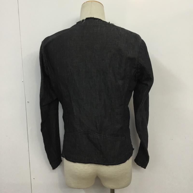 ウ゛ェンヌ Bennu ジャケット、上着 ジャケット、ブレザー 110540903 denim No-collar riders jacket デニム ライダース 44 無地 インディゴ / インディゴ /  メンズ USED 古着 中古 10065142
