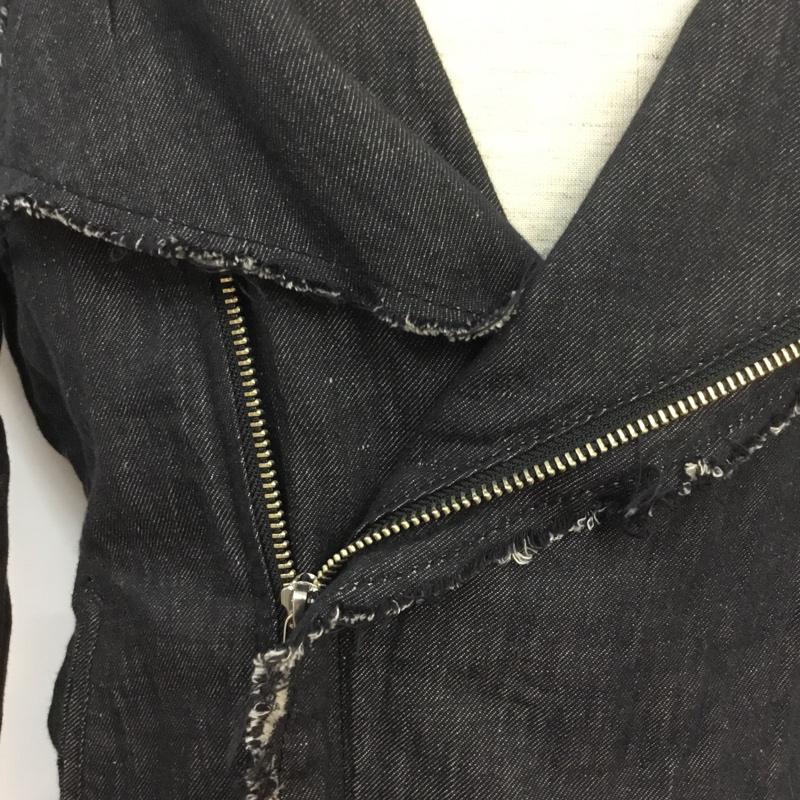 ウ゛ェンヌ Bennu ジャケット、上着 ジャケット、ブレザー 110540903 denim No-collar riders jacket デニム ライダース 44 無地 インディゴ / インディゴ /  メンズ USED 古着 中古 10065142
