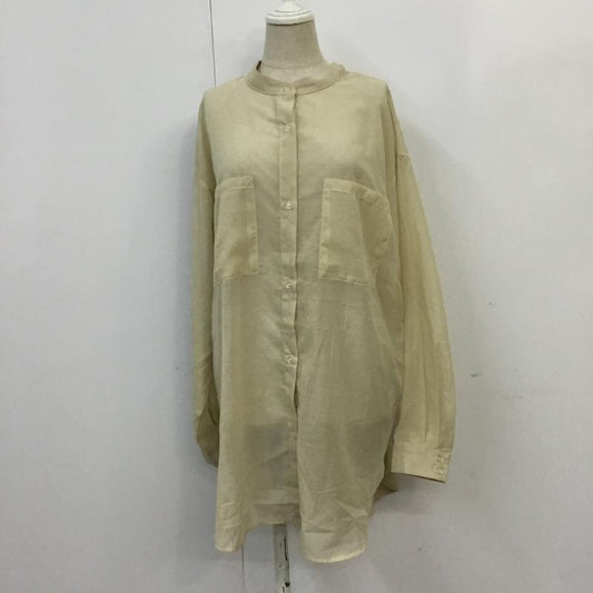 ローリーズファーム LOWRYS FARM シャツ、ブラウス 長袖 FREE 無地 ベージュ / ベージュ /  レディース USED 古着 中古 10065146