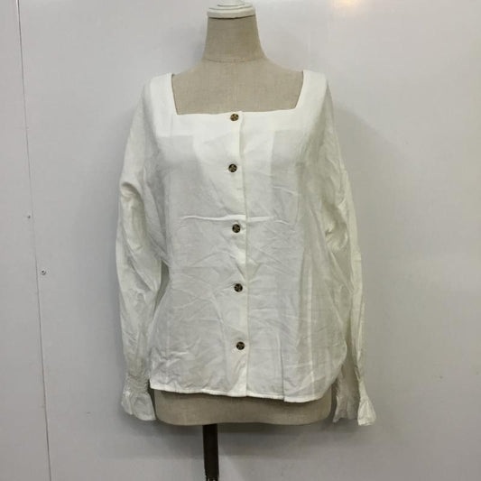 ローリーズファーム LOWRYS FARM シャツ、ブラウス 長袖 FREE 無地 白 / ホワイト /  レディース USED 古着 中古 10065161
