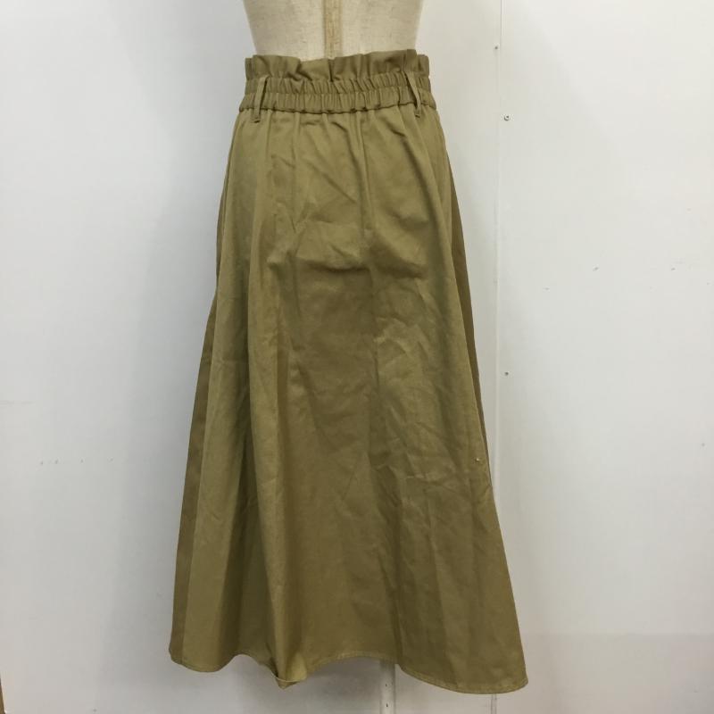 アースミュージックアンドエコロジー earth music&ecology スカート ロングスカート チノスカート M 無地 ベージュ / ベージュ /  レディース USED 古着 中古 10065175