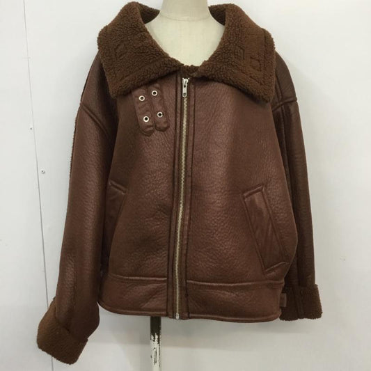 ジーナシス JEANASIS ジャケット、上着 ジャンパー、ブルゾン JS071084SL 18AW ボアB-3 FREE 無地 茶 / ブラウン /  レディース USED 古着 中古 10065180