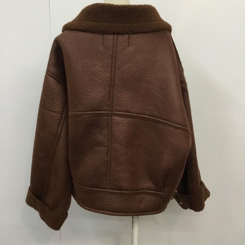 ジーナシス JEANASIS ジャケット、上着 ジャンパー、ブルゾン JS071084SL 18AW ボアB-3 FREE 無地 茶 / ブラウン /  レディース USED 古着 中古 10065180