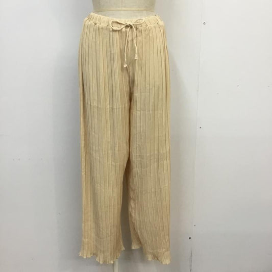 ダブルクローゼット w closet ボトムス ボトムス プリーツパンツ FREE 無地 ベージュ / ベージュ /  レディース USED 古着 中古 10065194