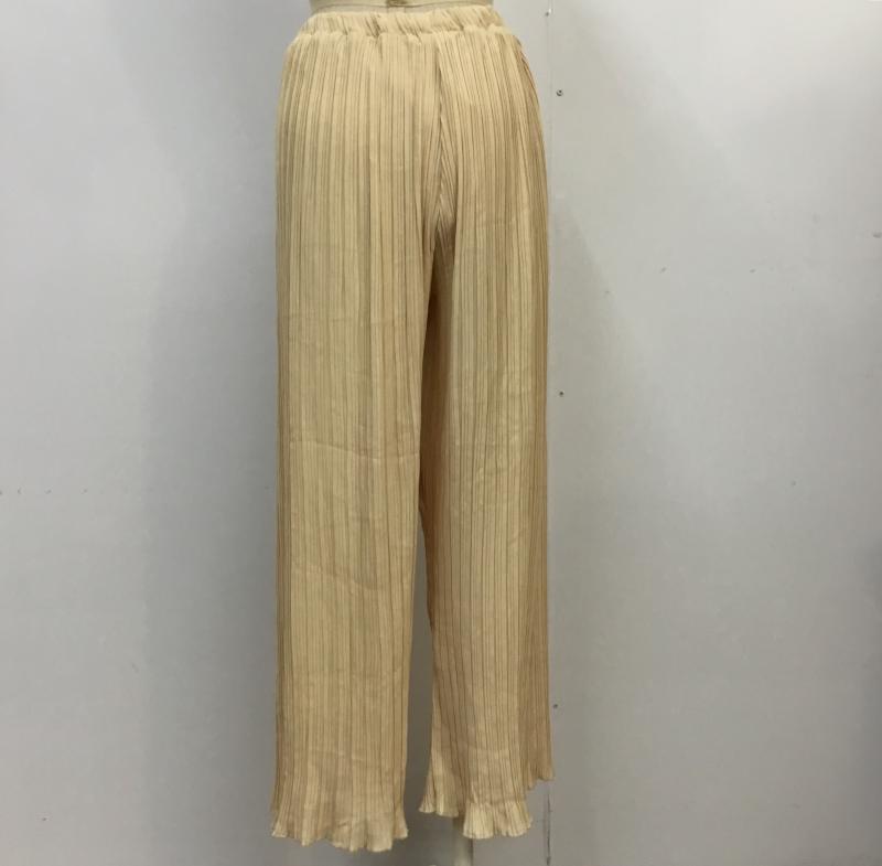 ダブルクローゼット w closet ボトムス ボトムス プリーツパンツ FREE 無地 ベージュ / ベージュ /  レディース USED 古着 中古 10065194