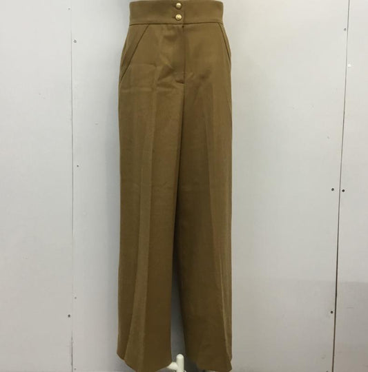 ランバン LANVIN パンツ スラックス タグ付 38 無地 茶 / ブラウン /  レディース USED 古着 中古 10065230