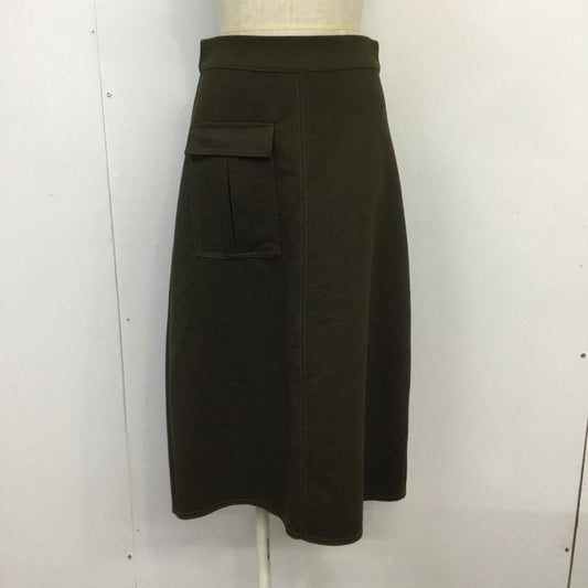 ザラウーマン ZARA WOMAN スカート ひざ丈スカート S 無地 カーキ / カーキ /  レディース USED 古着 中古 10065382