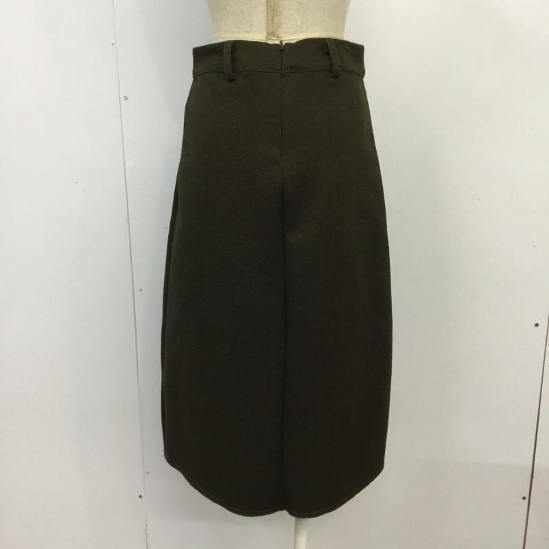 ザラウーマン ZARA WOMAN スカート ひざ丈スカート S 無地 カーキ / カーキ /  レディース USED 古着 中古 10065382