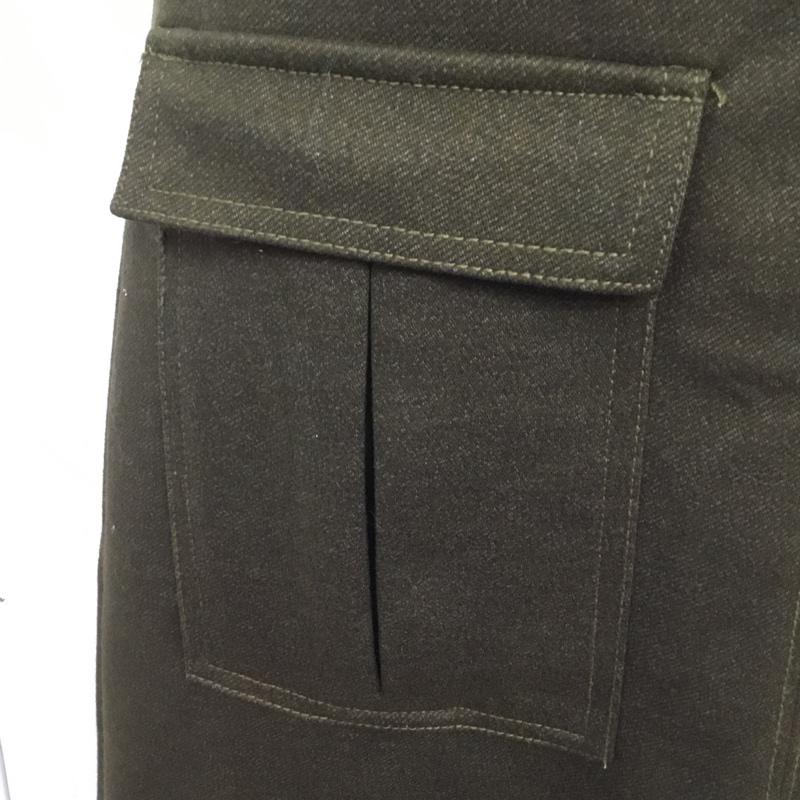 ザラウーマン ZARA WOMAN スカート ひざ丈スカート S 無地 カーキ / カーキ /  レディース USED 古着 中古 10065382