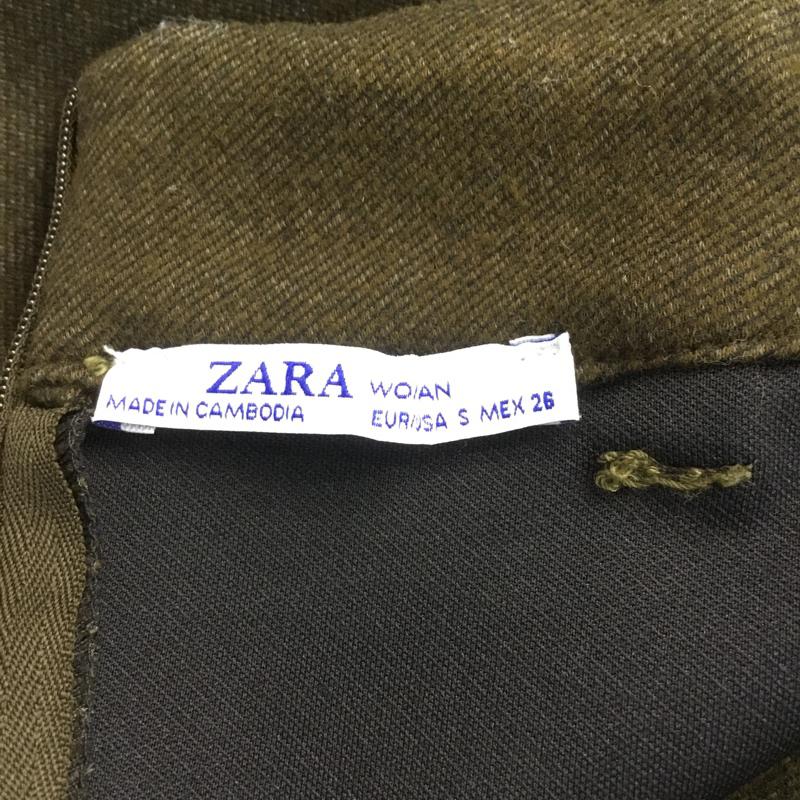 ザラウーマン ZARA WOMAN スカート ひざ丈スカート S 無地 カーキ / カーキ /  レディース USED 古着 中古 10065382
