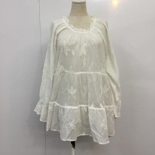 ザラ ZARA カットソー 長袖 M 無地 白 / ホワイト /  レディース USED 古着 中古 10065383