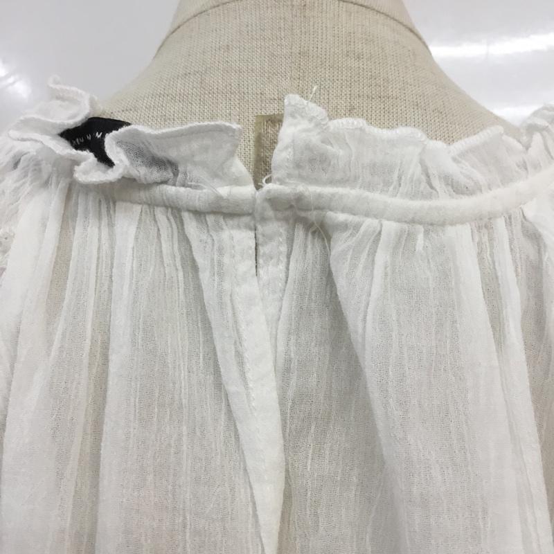 ザラ ZARA カットソー 長袖 M 無地 白 / ホワイト /  レディース USED 古着 中古 10065383