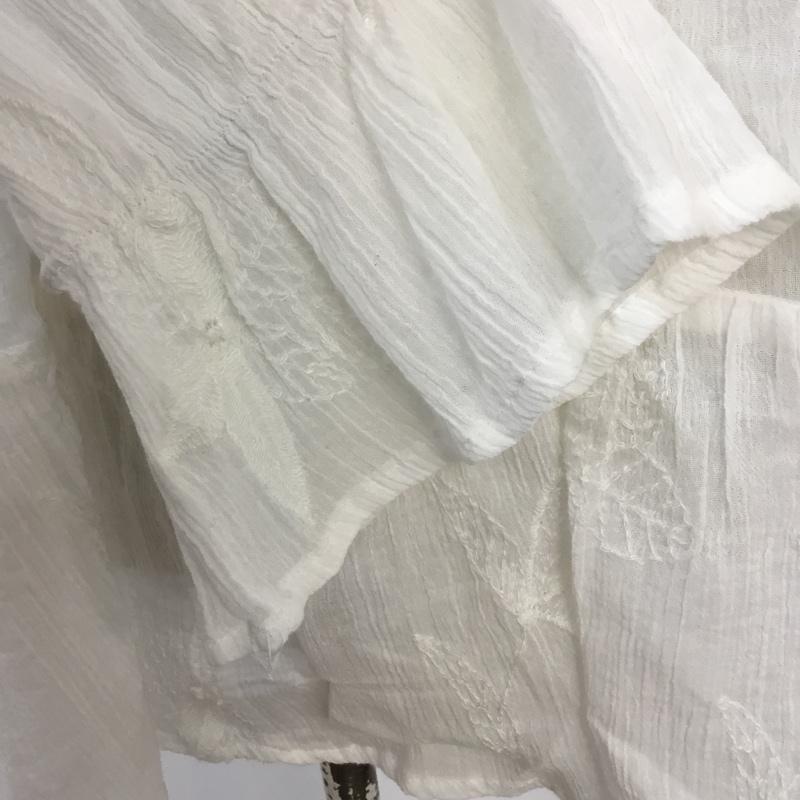 ザラ ZARA カットソー 長袖 M 無地 白 / ホワイト /  レディース USED 古着 中古 10065383