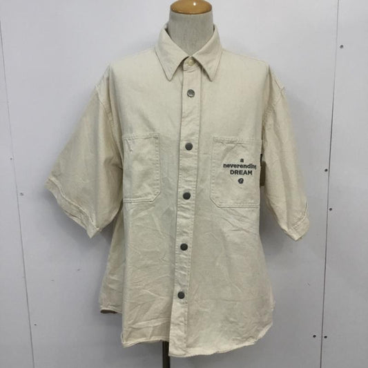 スタジオセブン STUDIO SEVEN シャツ、ブラウス 半袖 XL 無地 オフホワイト / オフホワイト /  メンズ USED 古着 中古 10065540