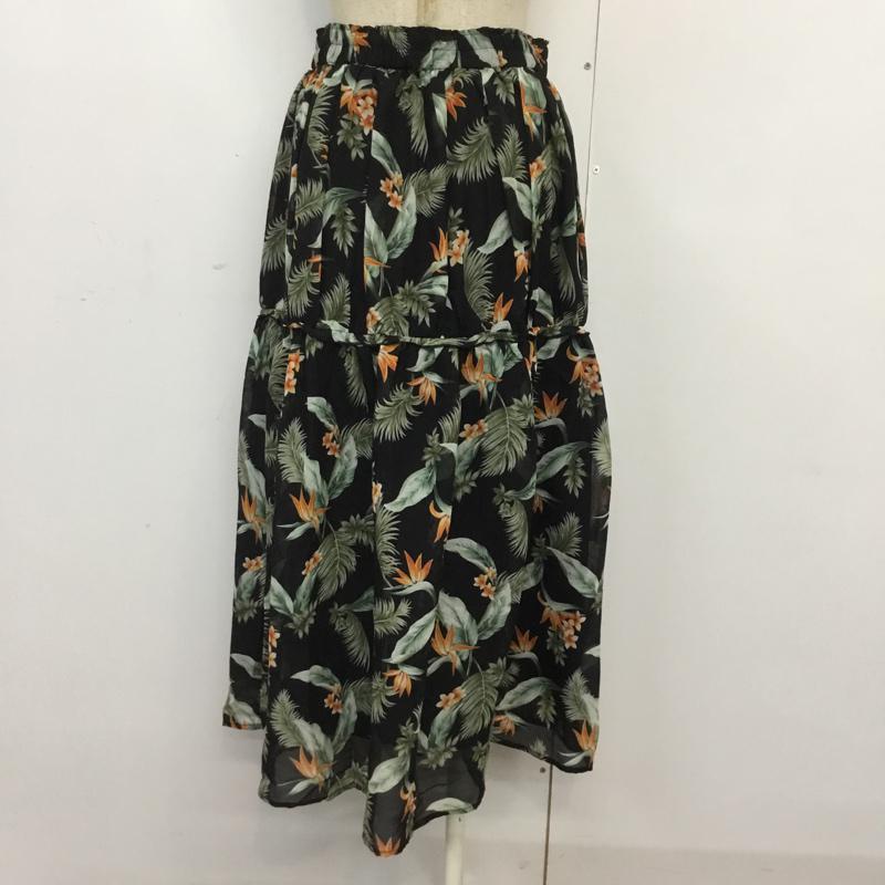 ジーナシス JEANASIS スカート ロングスカート JS050159AK リーフガラロングスカート FREE 総柄 マルチカラー / マルチカラー /  レディース USED 古着 中古 10065575