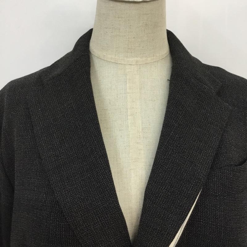 ユキコカワサキ Yukiko Kawasaki ジャケット、上着 ジャケット、ブレザー ロング 無地 チャコールグレー / チャコールグレー /  レディース USED 古着 中古 10065588