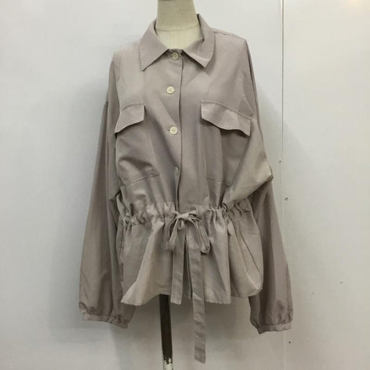 ダブルクローゼット w closet シャツ、ブラウス 長袖 313764 スパンブロード ウエスト ドロストシャツ 無地 桃 / ピンク /  レディース USED 古着 中古 10065590