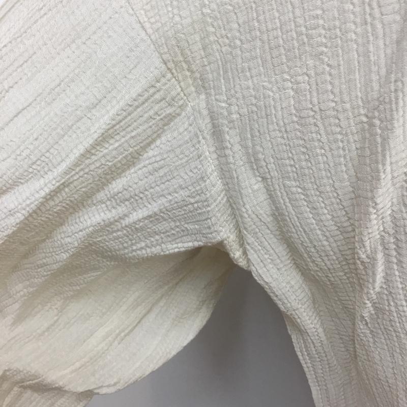 ダブルクローゼット w closet カットソー 長袖 313838 キャンディースリーブ ラウンドテイルプルオーバー 無地 アイボリー / アイボリー /  レディース USED 古着 中古 10065593